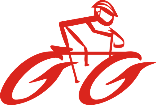 Cyclist Silhouette Graphic PNG