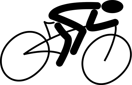 Cyclist Silhouette Graphic PNG