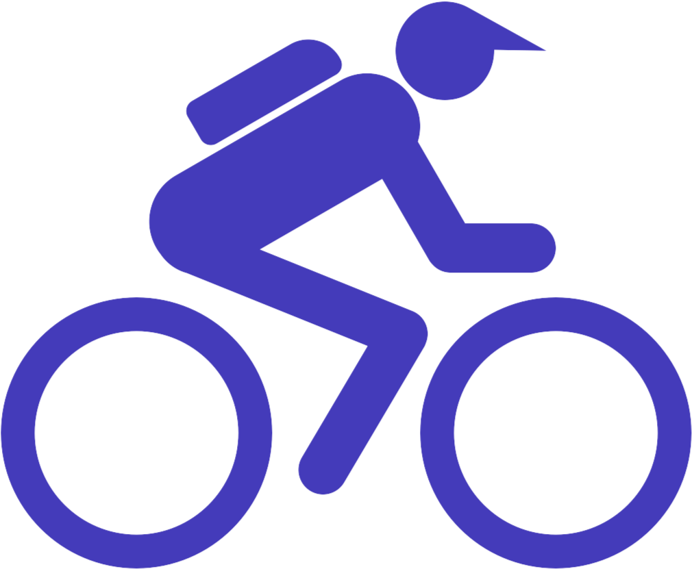 Download Cyclist Silhouette Icon | Wallpapers.com