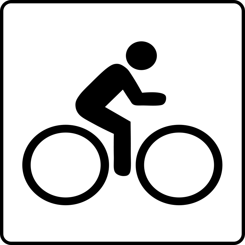 Cyclist Silhouette Icon PNG