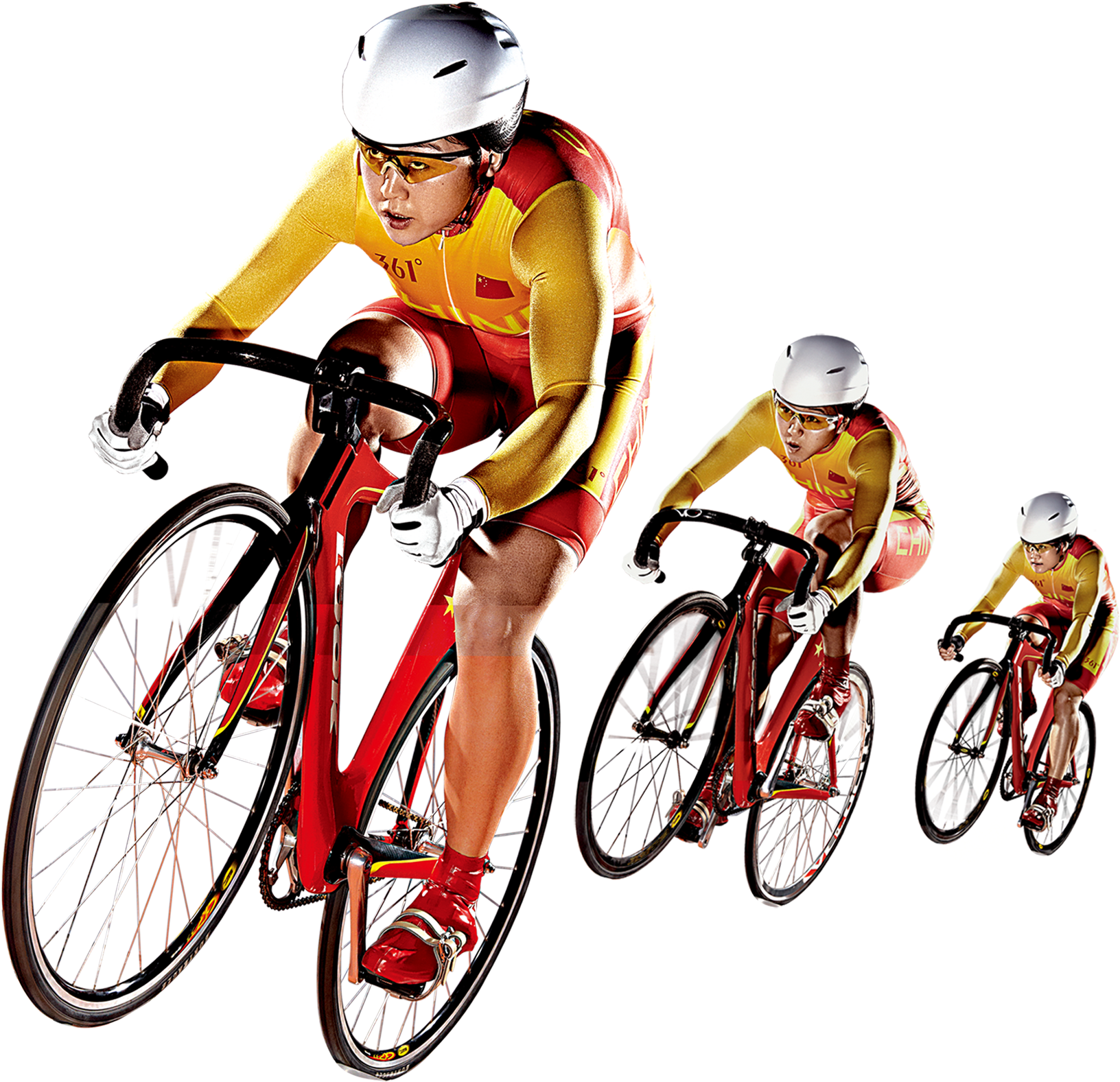 Cyclist Speed Sequence Transparent Background.png PNG