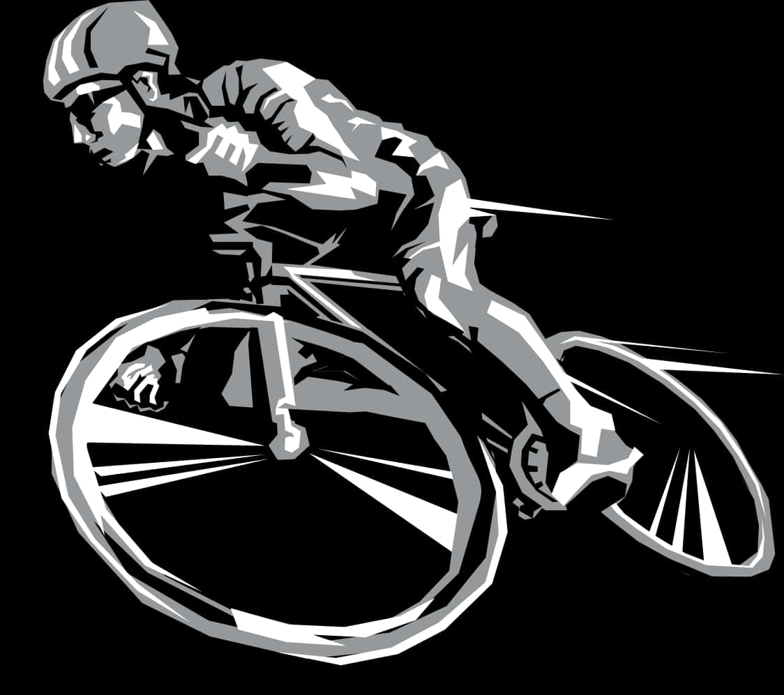 Cyclistin Action Vector Art PNG