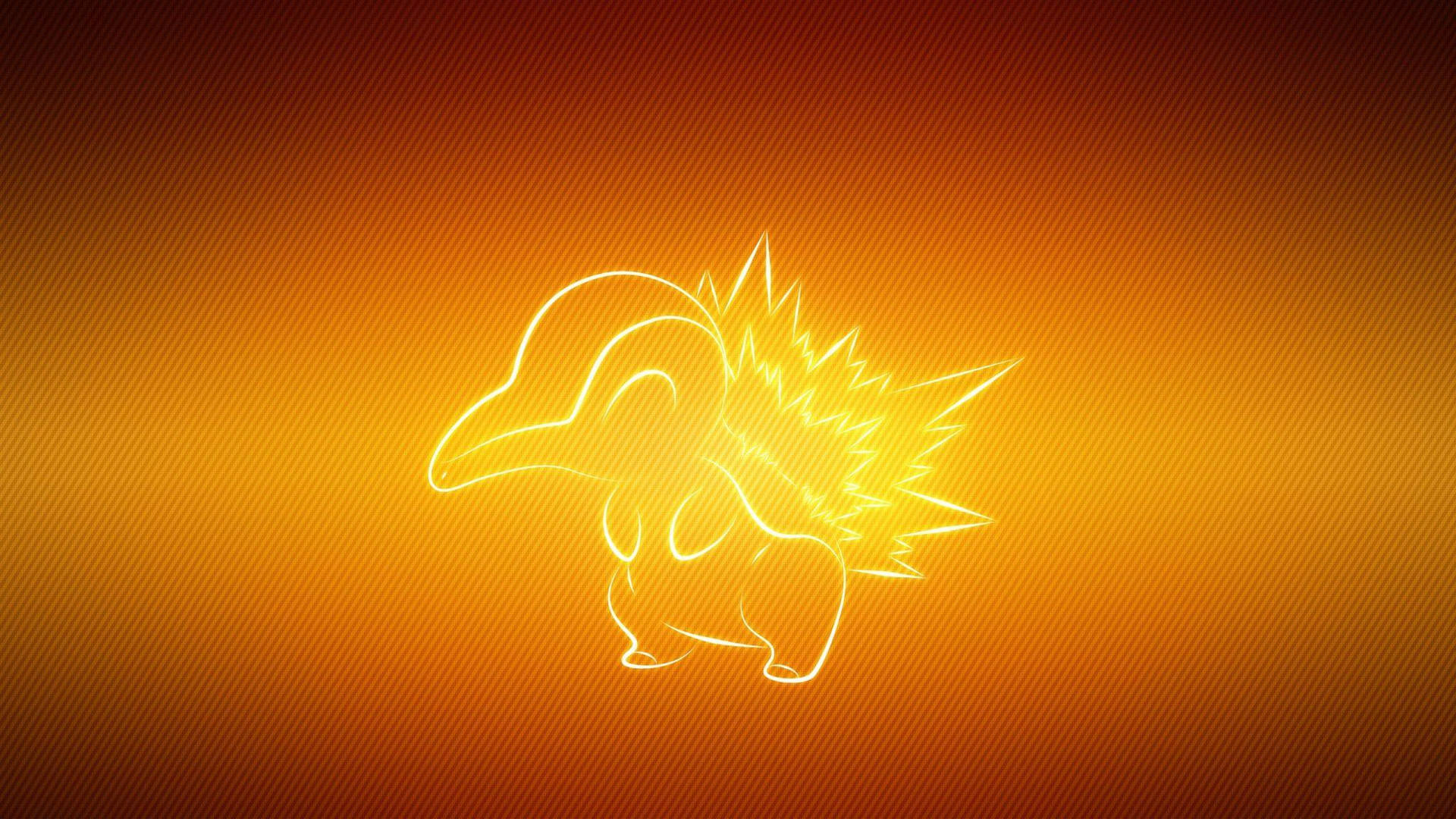 Cyndaquil Outline Wallpaper