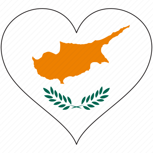 Cyprus Love Heart Graphic PNG