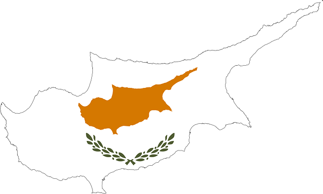 Cyprus Map Outlinewith Flag PNG