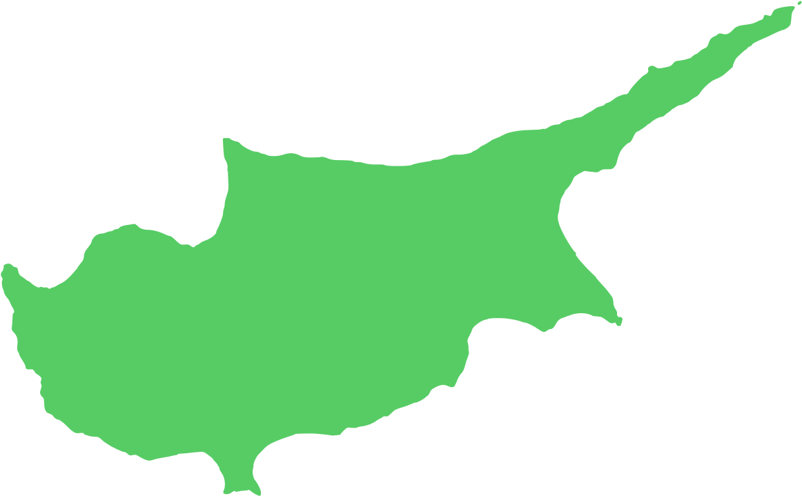 Cyprus Map Silhouette Green PNG