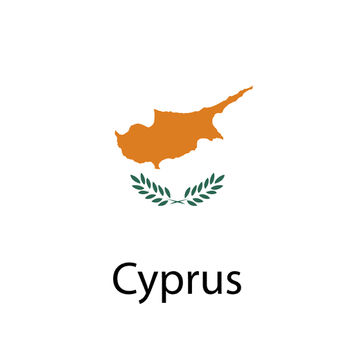 Cyprus Mapand Flag Graphic PNG