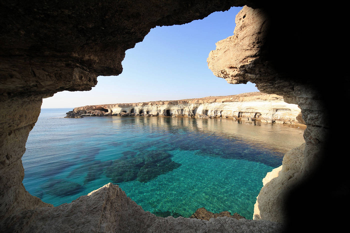 Cuevasdel Mar De Chipre Fondo de pantalla
