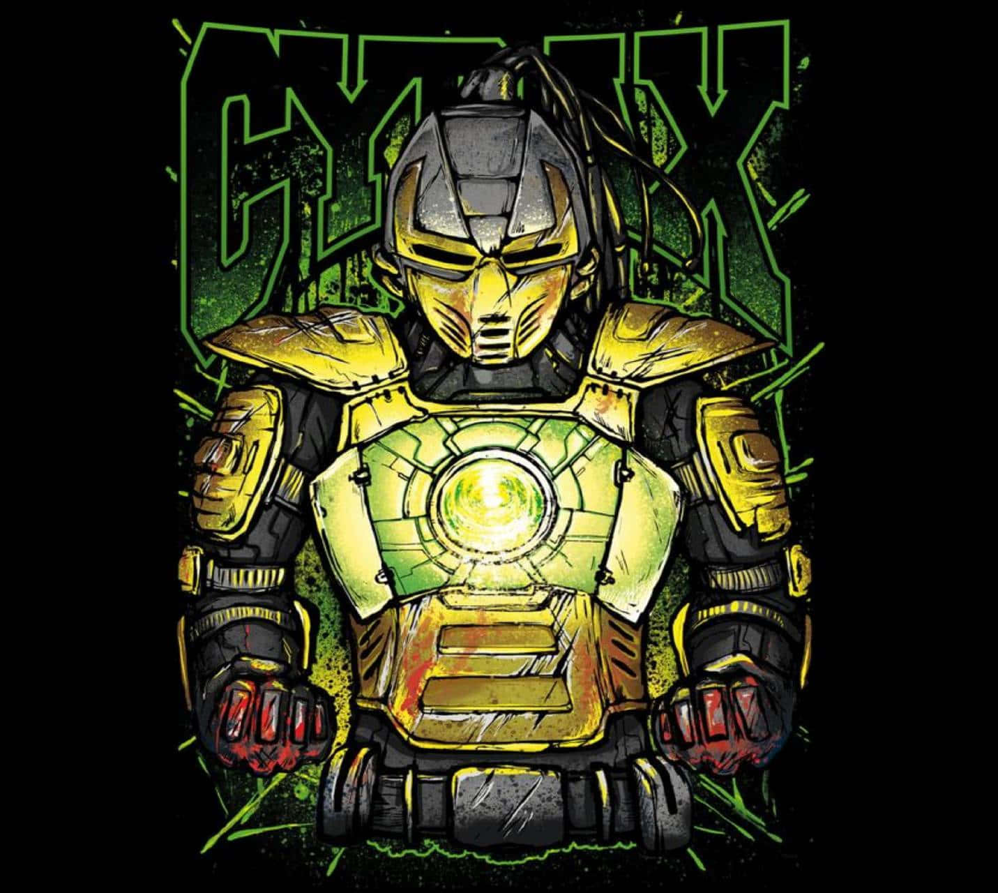 Cyrax In Combat Mode - Mortal Kombat Game Character Wallpaper