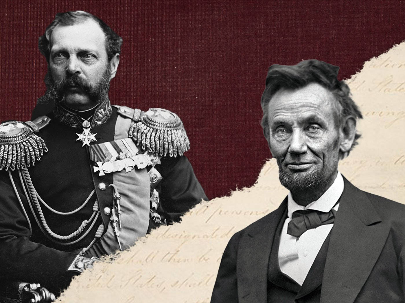 Czar Alexander Ii Of Russia And Abraham Lincoln Wallpaper
