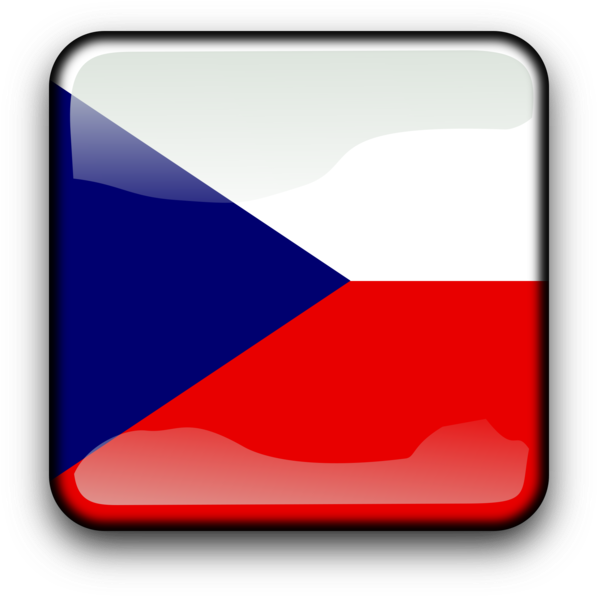 Czech Republic Flag Button PNG