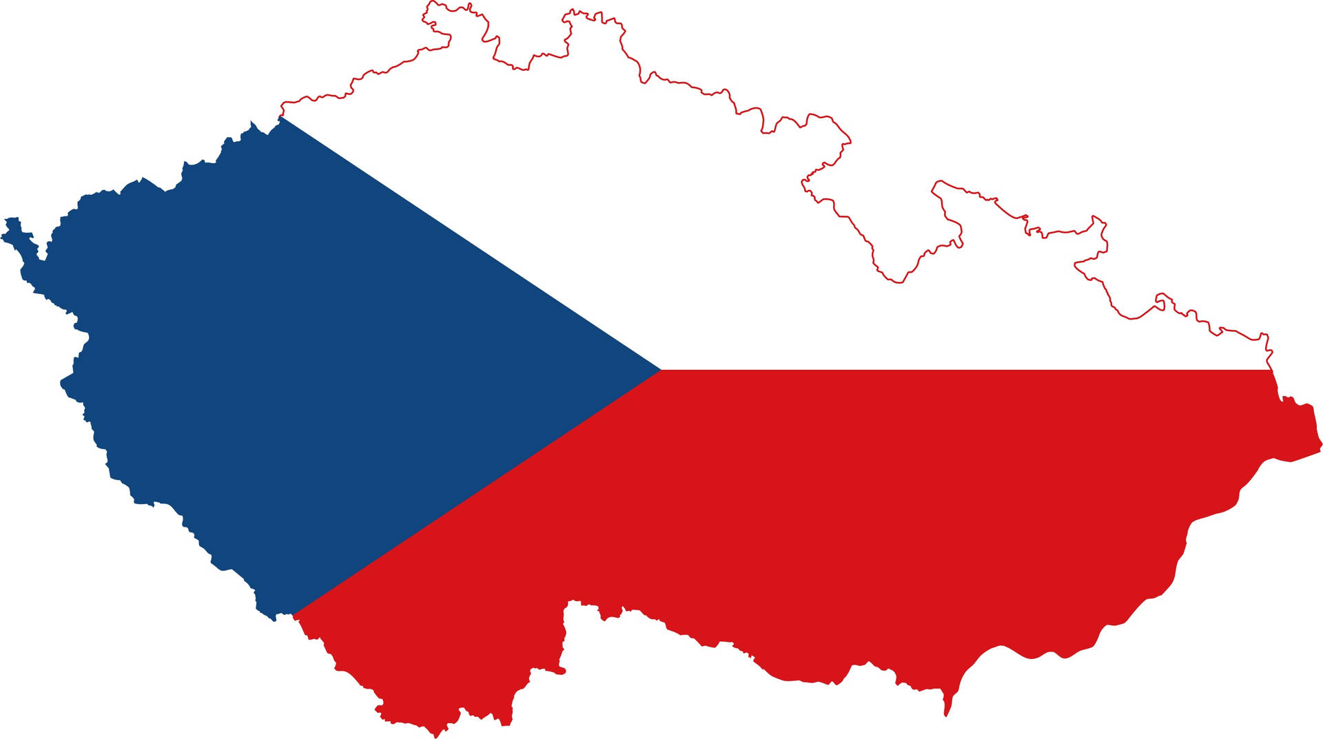 Czech Republic Flag Map
