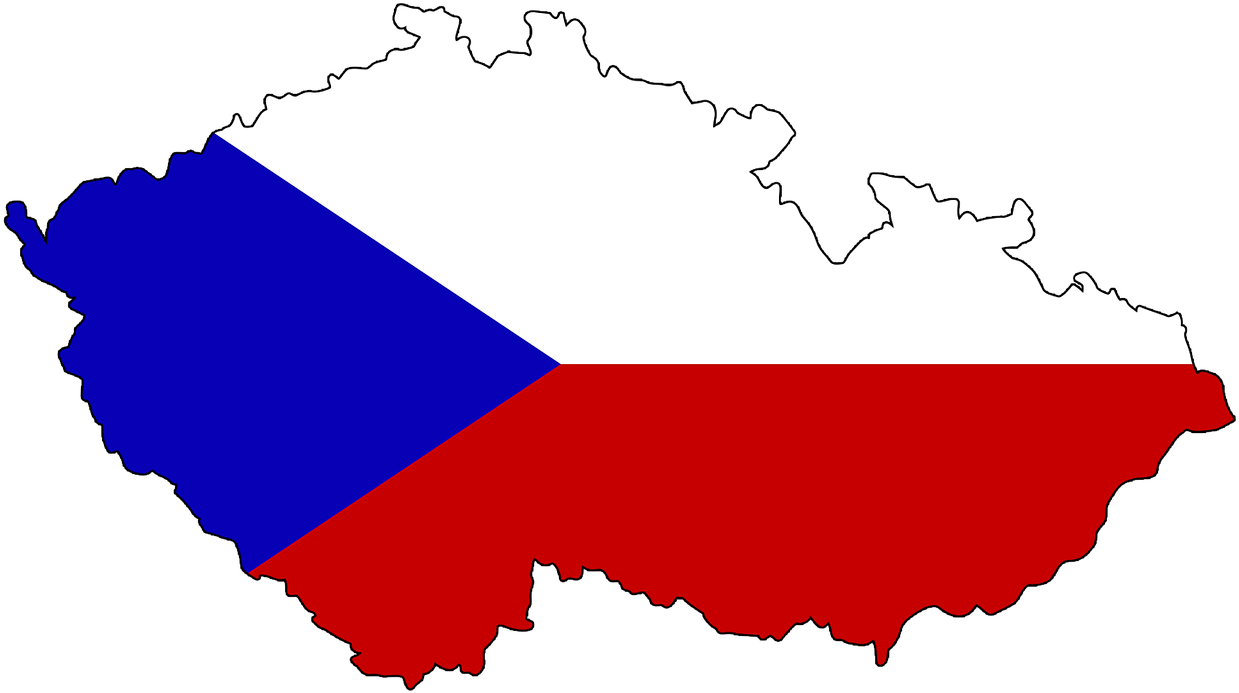 Czech Republic Mapwith Flag PNG