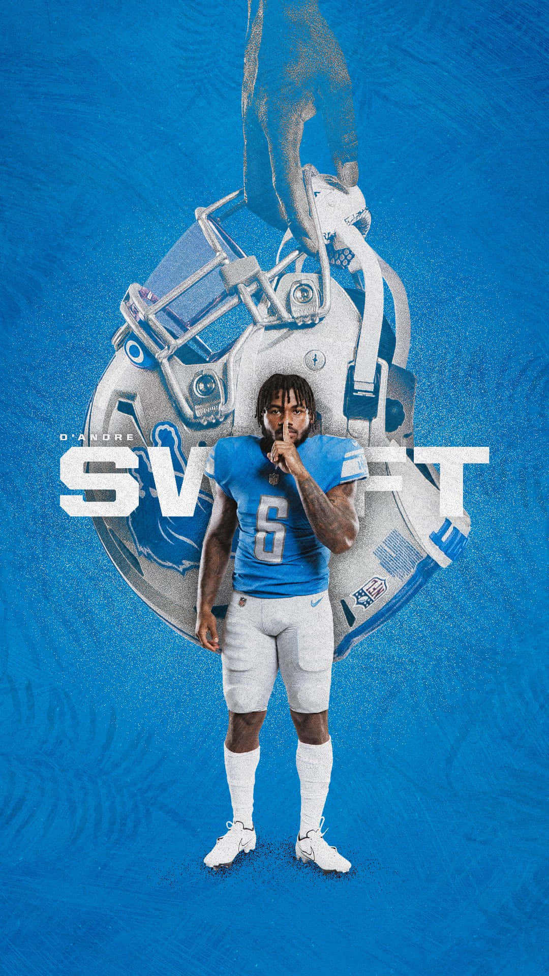 D Andre Swift Football Promotional Artwork Wallpaper