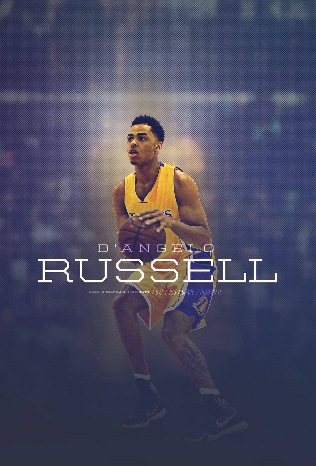 Dynamic D'Angelo Russell in Action Wallpaper