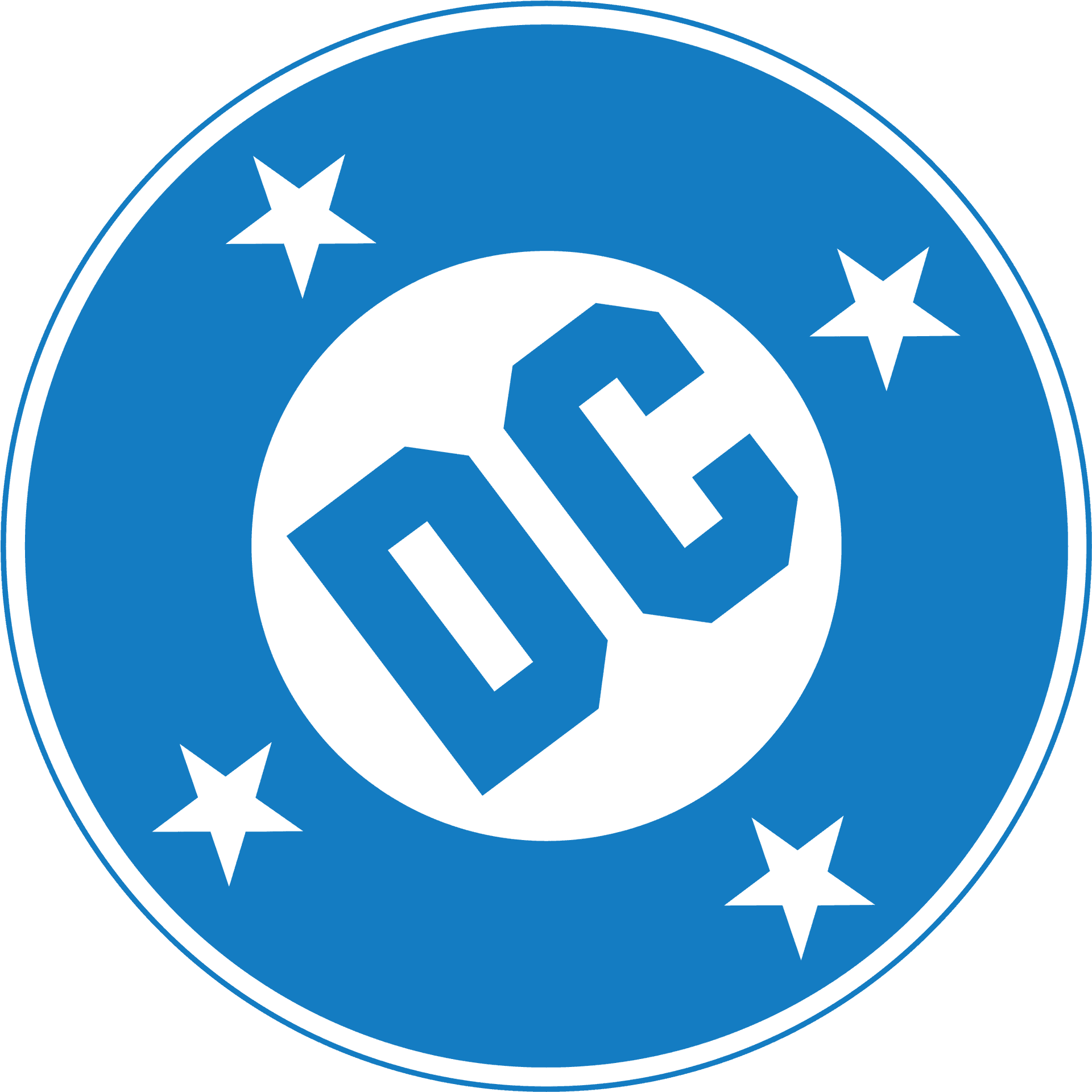 D C Comics Logo Circle Stars PNG