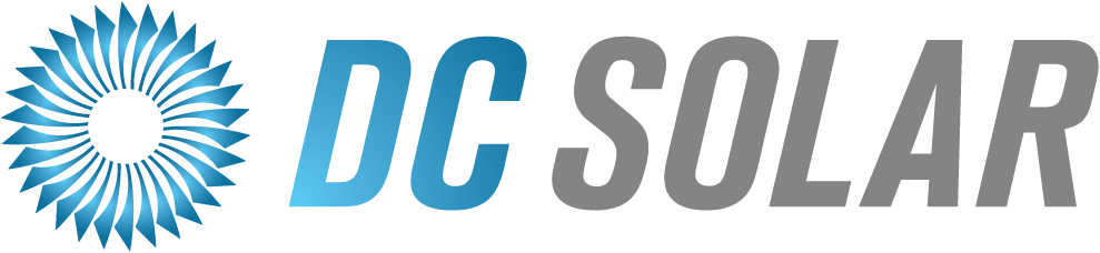 D C Solar Logo Blue Gradient PNG