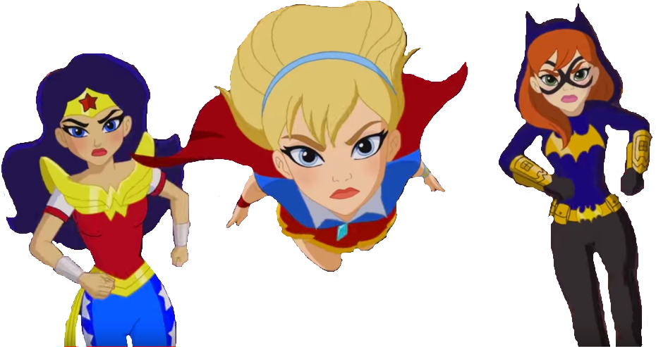 D C Super Hero Girls Trio PNG