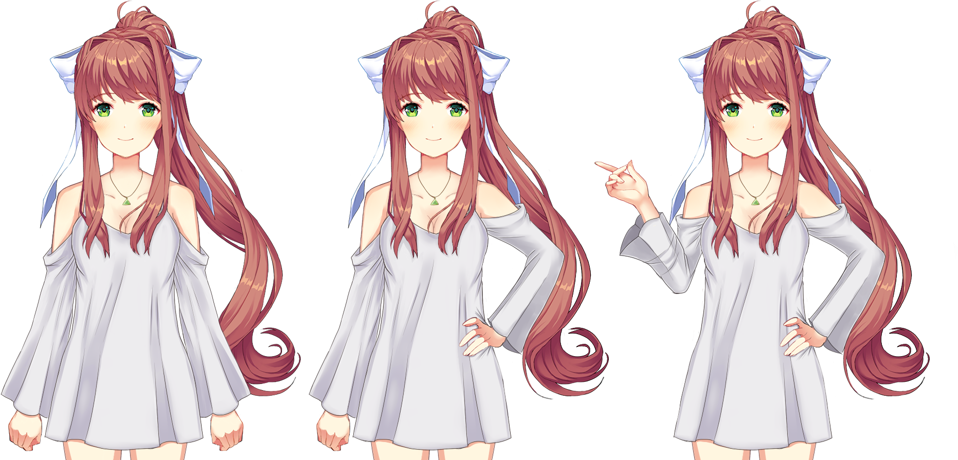 D D L C_ Monika_ Multiple_ Expressions PNG