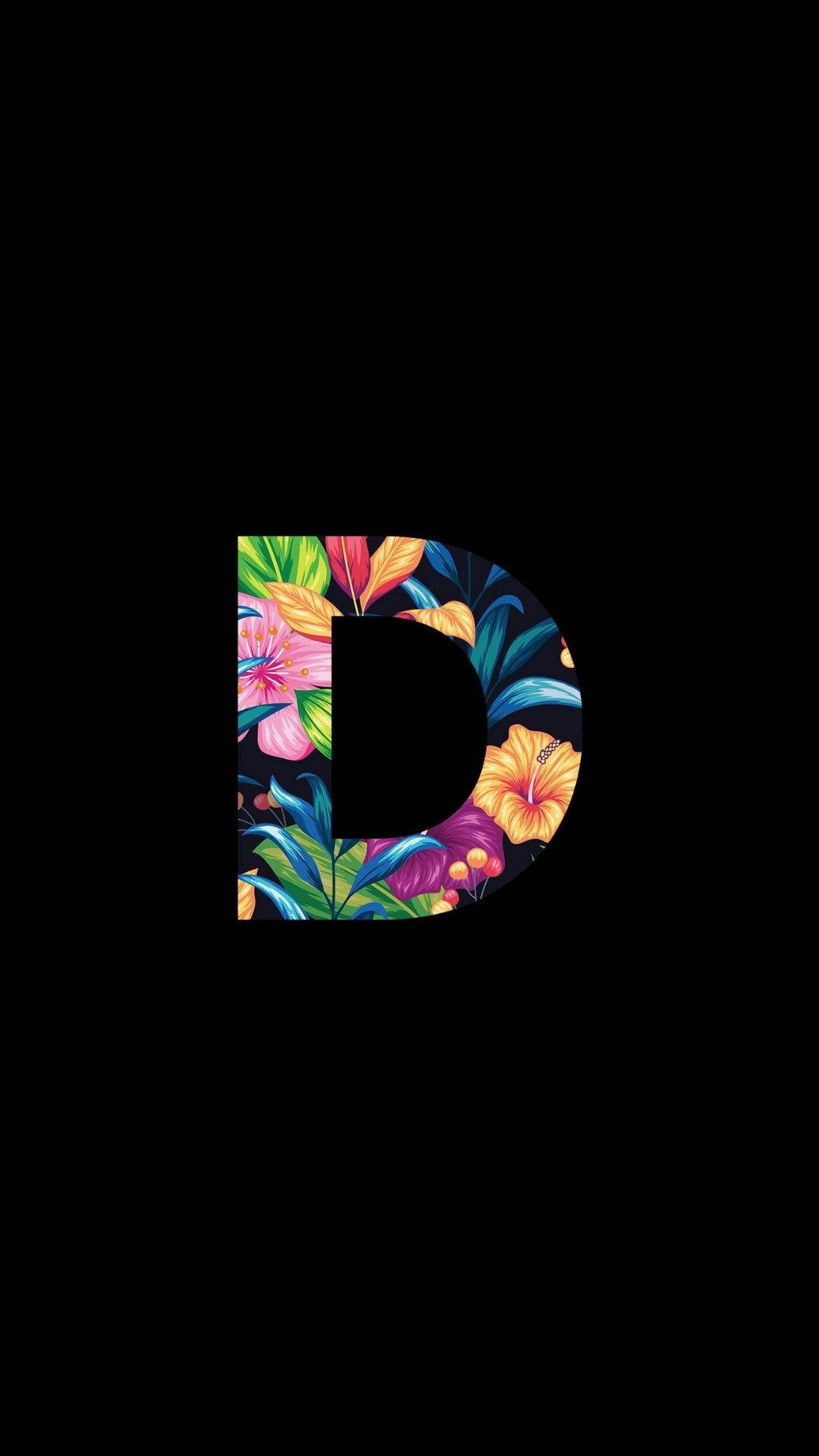D Floral Alphabet Wallpaper