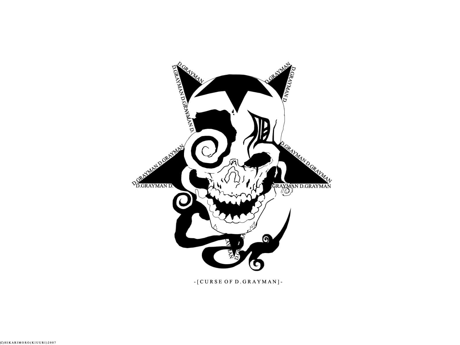 D Gray Man Skull Logo Wallpaper