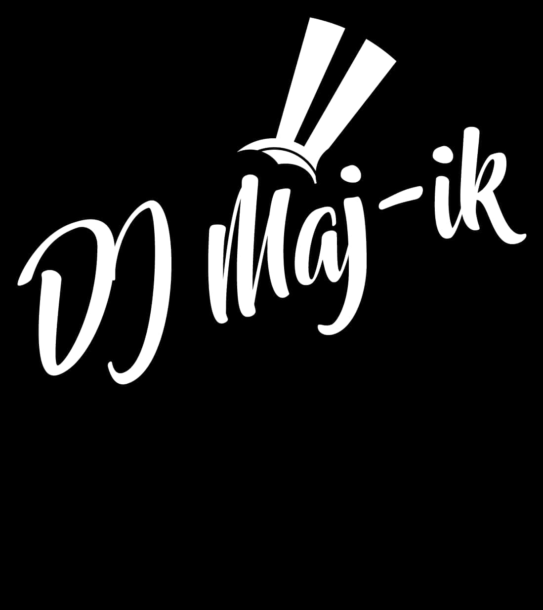 D J Majik Logo Blackand White PNG