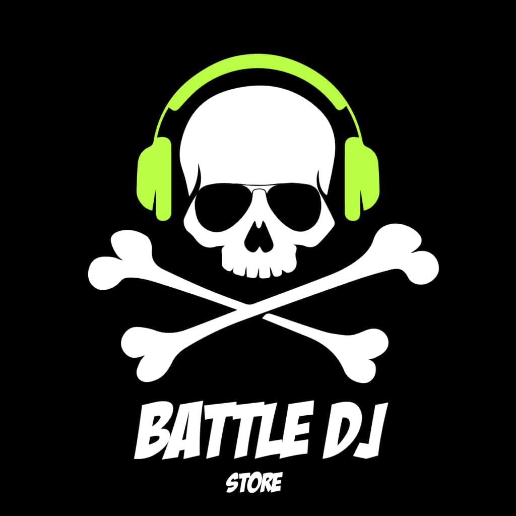 D J Skull Headphones Logo PNG