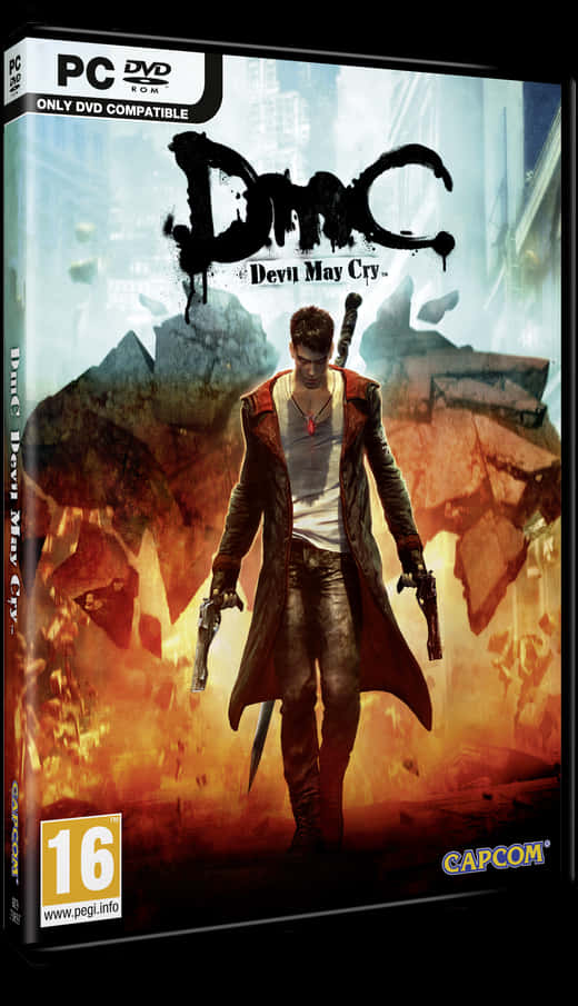 D M C Devil May Cry P C Game Cover PNG