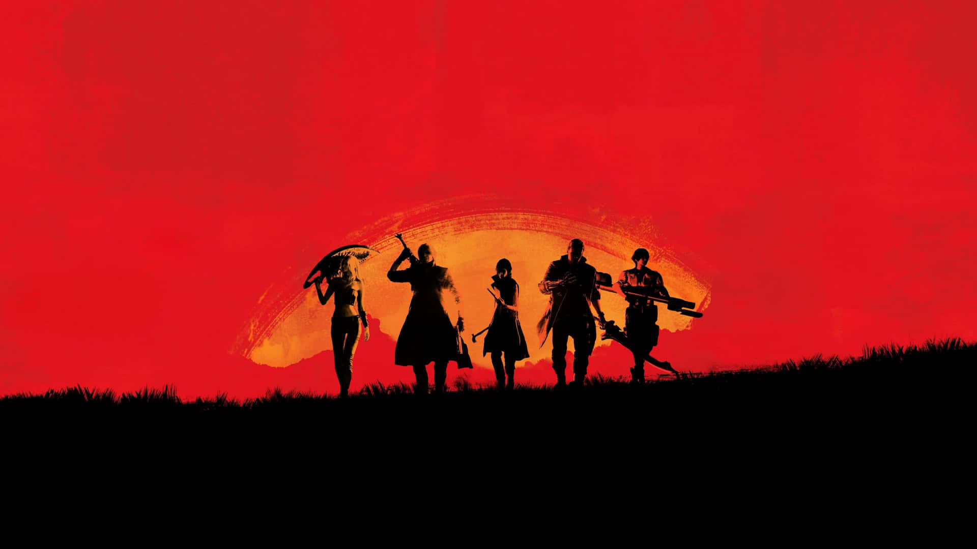 Silhouette Merah Pahlawan Dmc5 Wallpaper