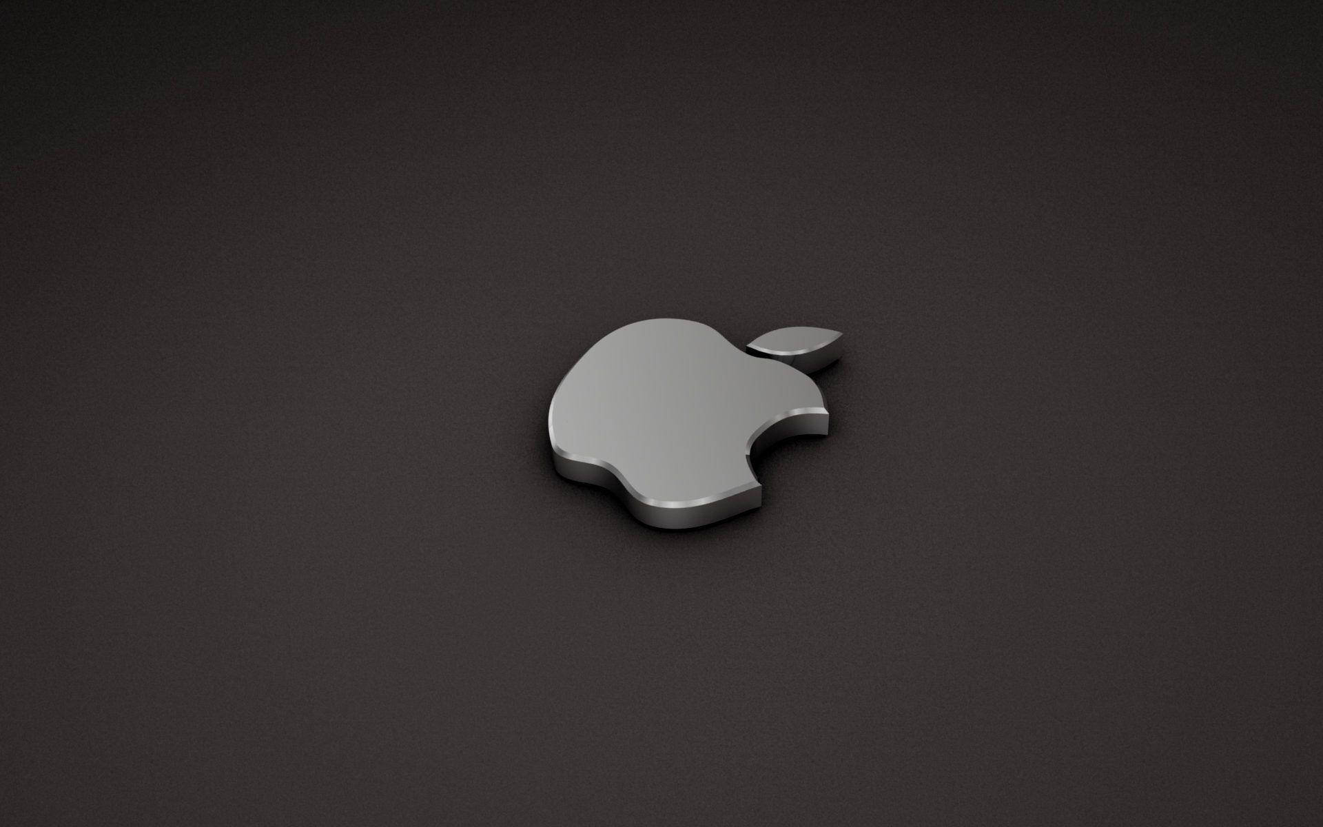 #d Silver Apple Logo 4k Wallpaper