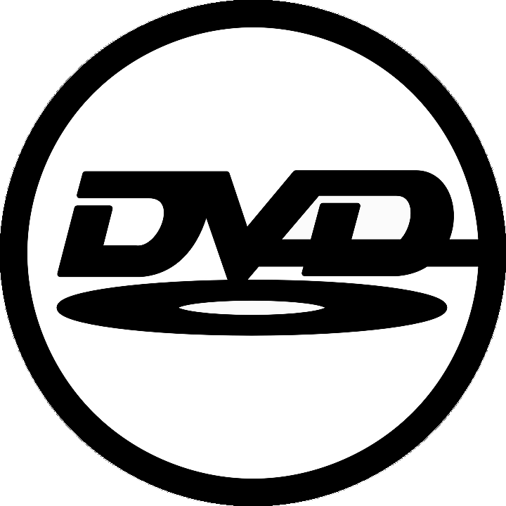 D V D Logo Blackand White PNG