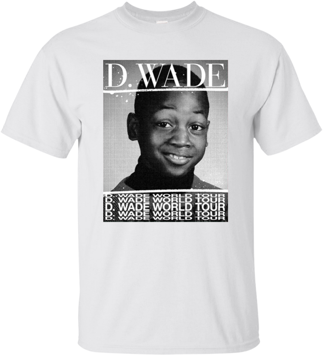 D Wade World Tour T Shirt Design PNG