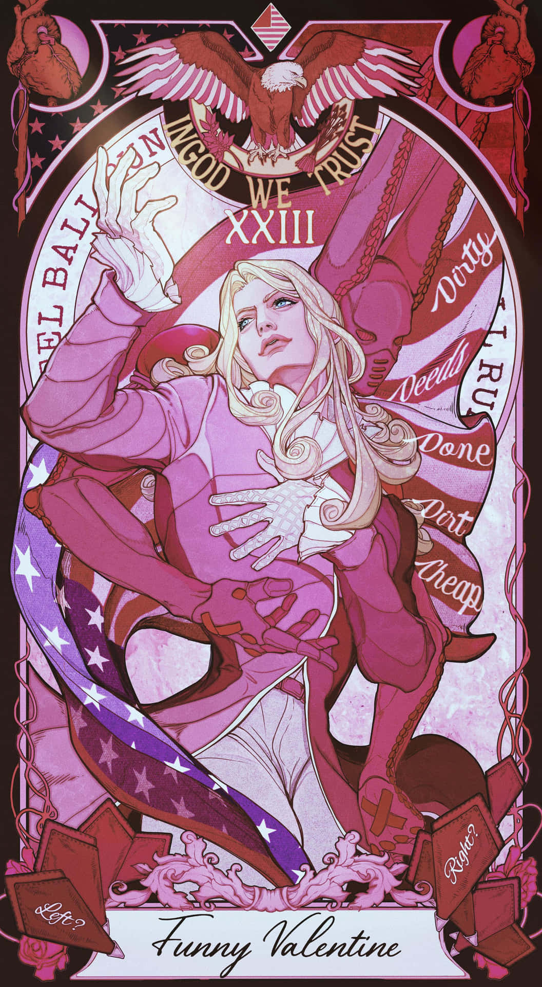 Funny Valentine And D4c Tarot Card Wallpaper