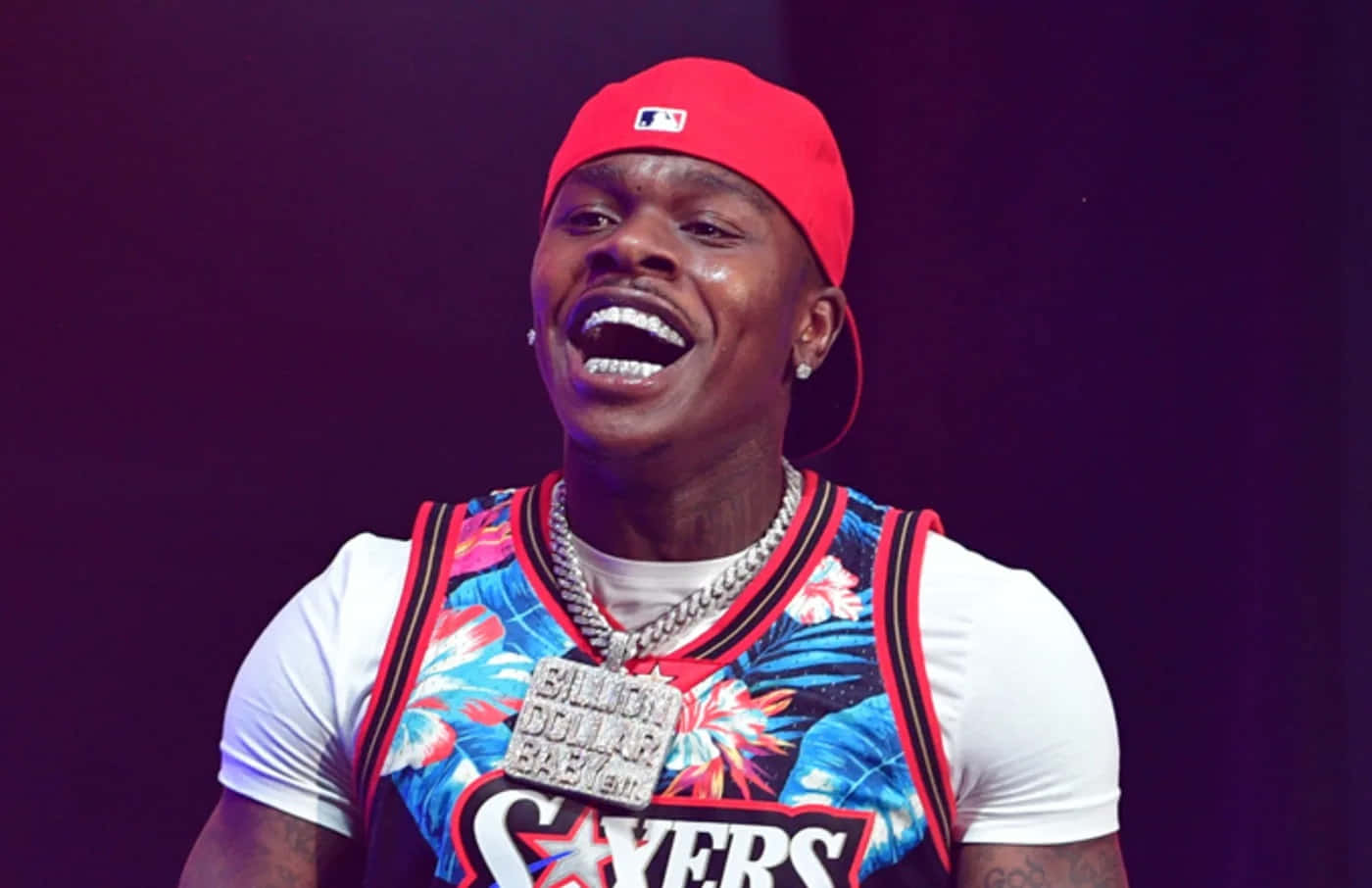 American rapper and songwriter DaBaby poses confidently