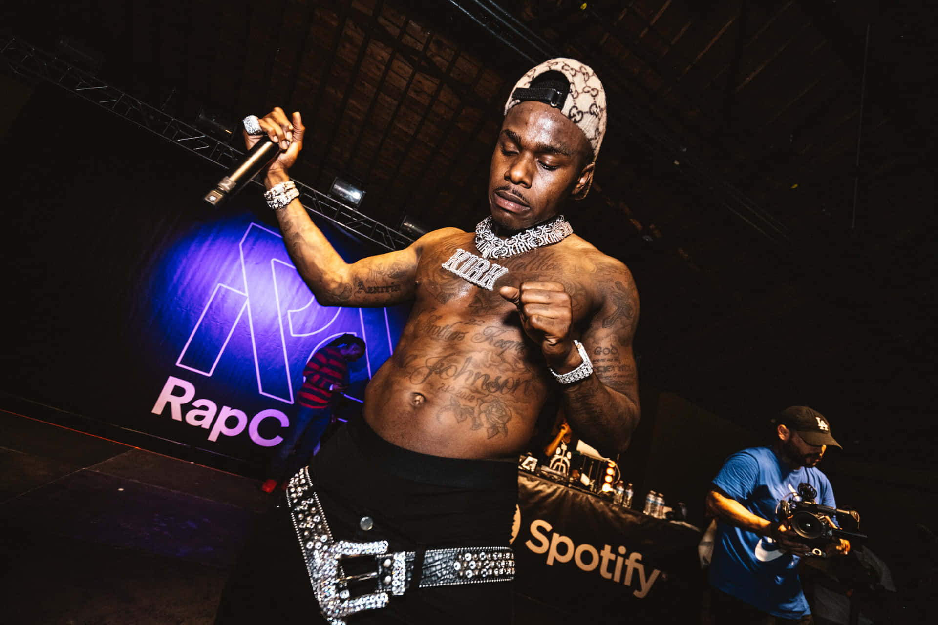 Rapper DaBaby posing in style