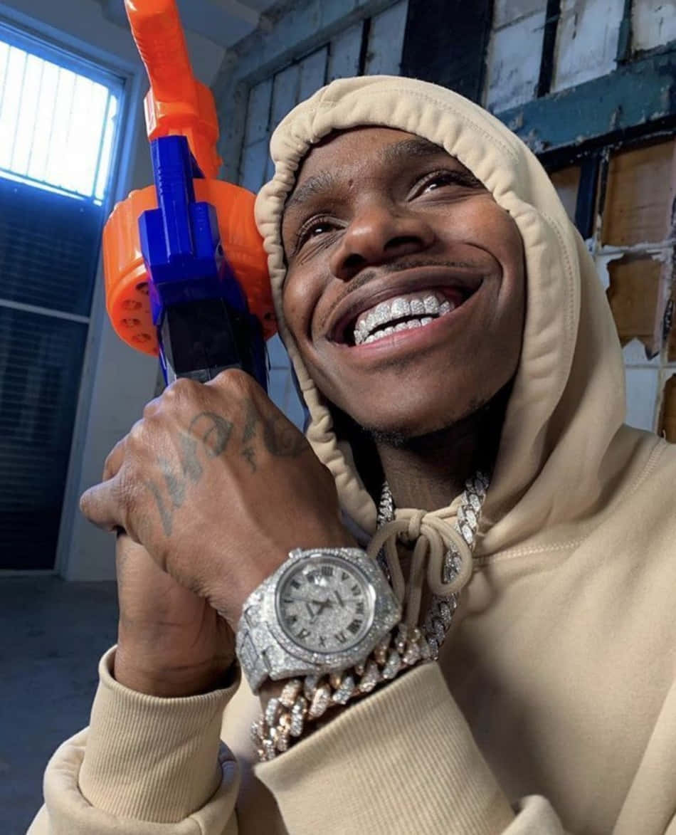 DaBaby posing during a photoshoot