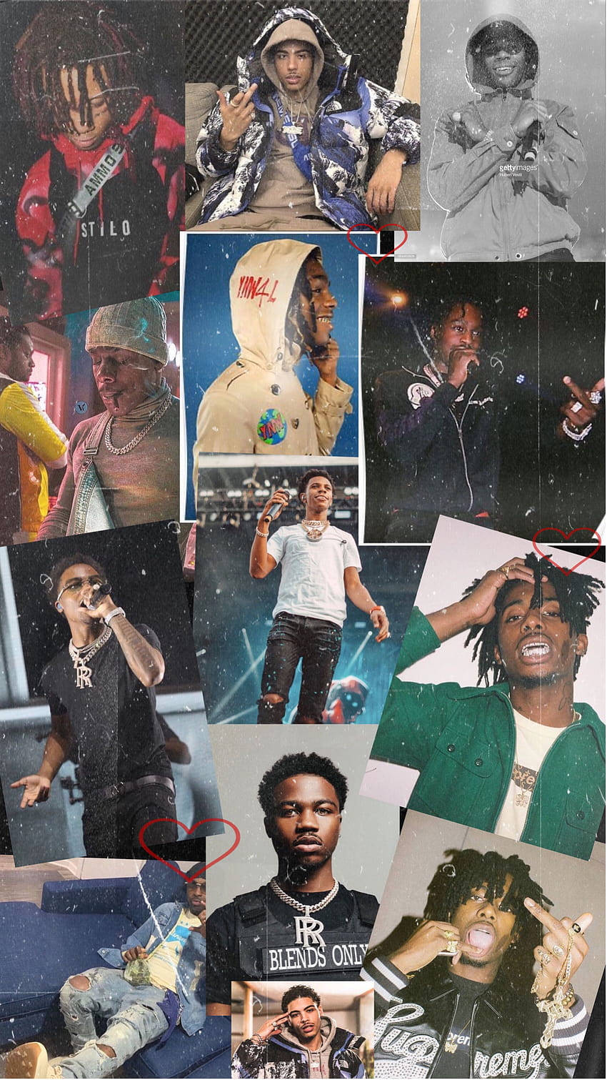 Download A Collage Of Pictures Of Rappers And Rappers Wallpaper ...