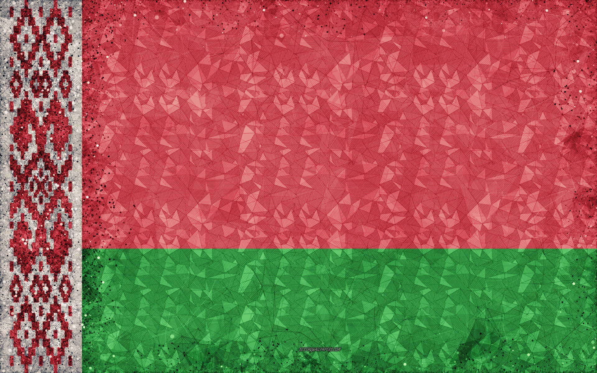 Dabbed Belarus Flag Picture