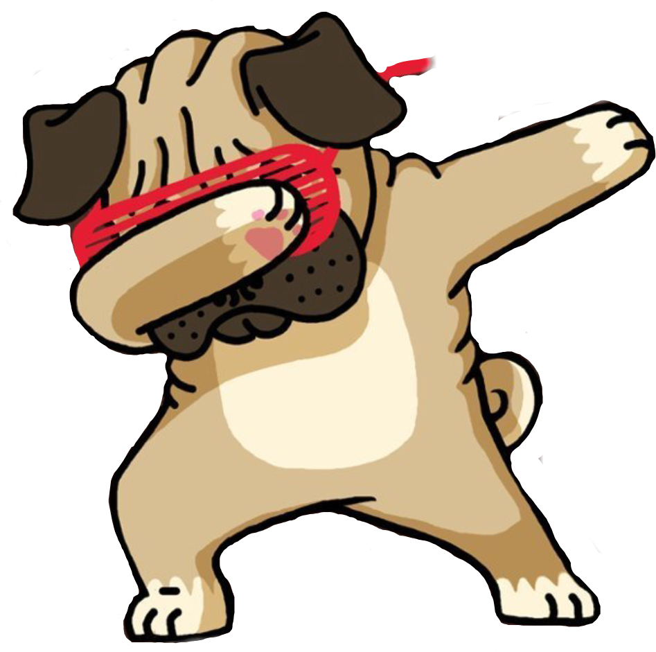 Dabbing_ Pug_ Cartoon.png PNG