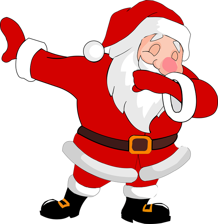Dabbing Santa Claus Cartoon PNG