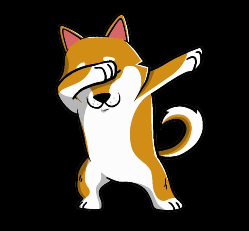 Download Dabbing_ Doge_ Cartoon | Wallpapers.com