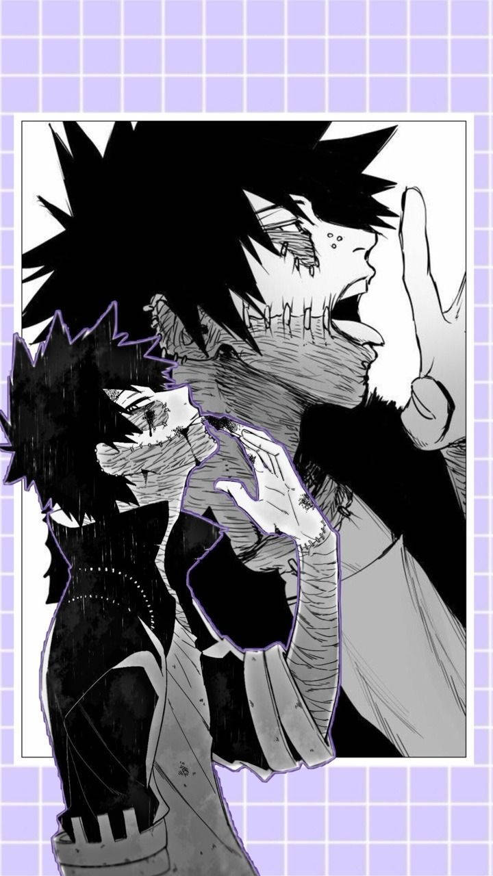 To anime-karakterer med sort hår og sorte øjne Wallpaper