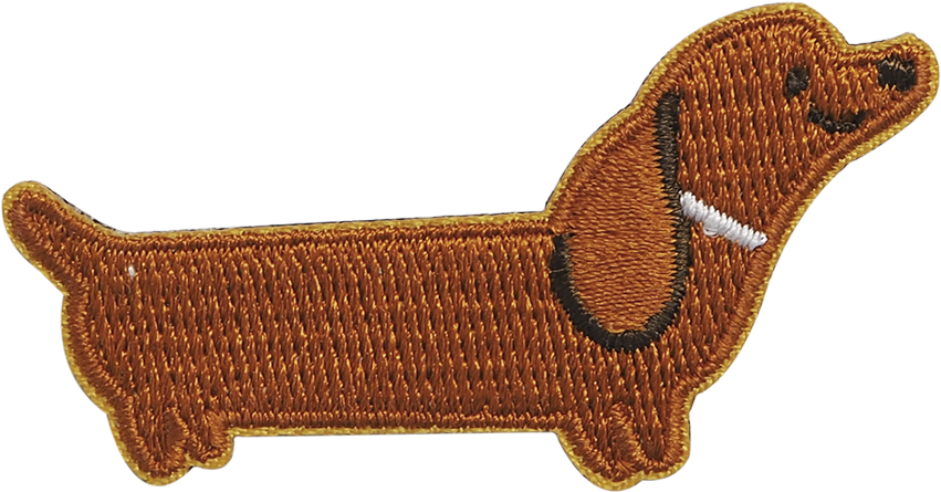 Dachshund Embroidered Patch PNG