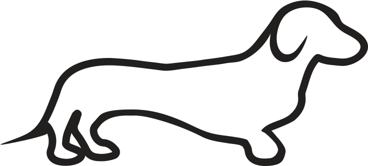 Dachshund Silhouette Outline PNG