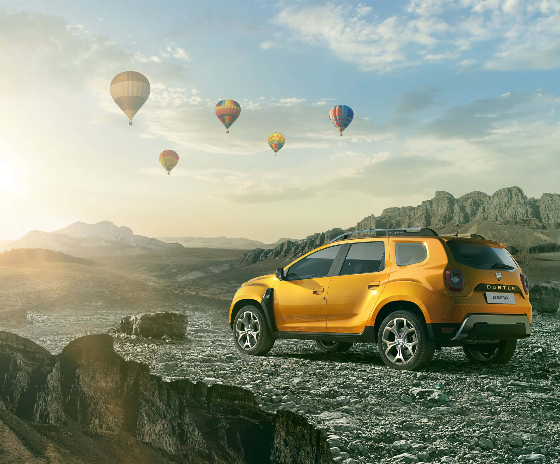 Dacia Duster Avontuur Landschap Achtergrond