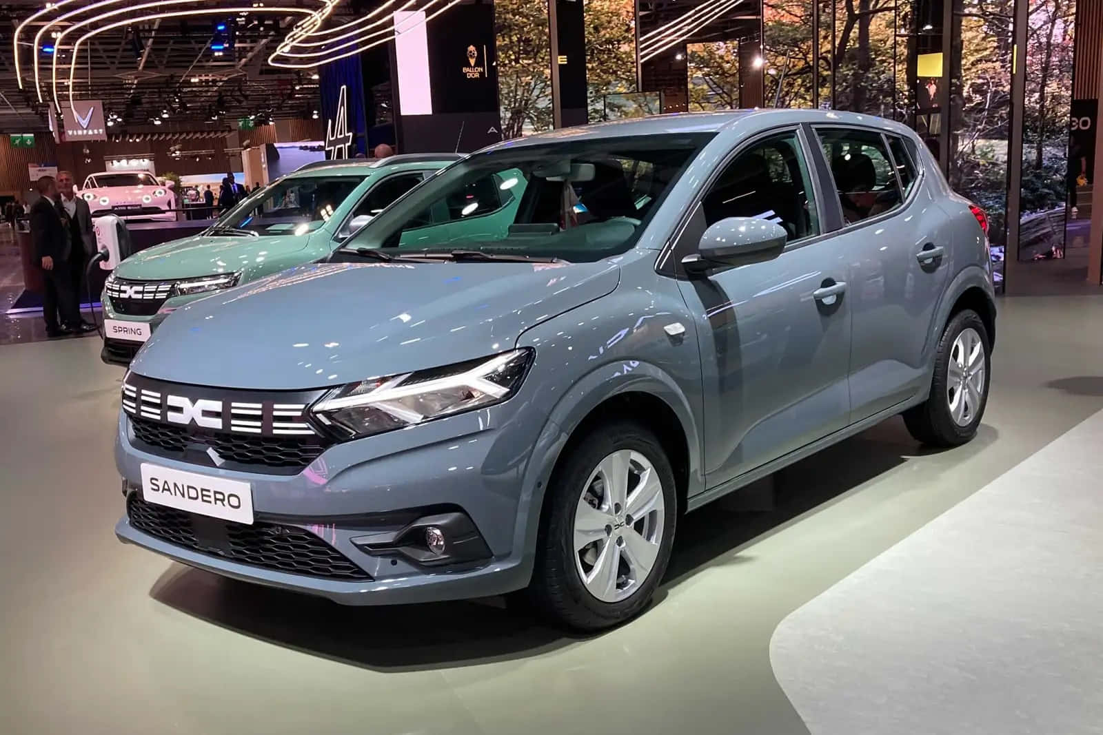 Dacia Sandero Auto Show Display Achtergrond