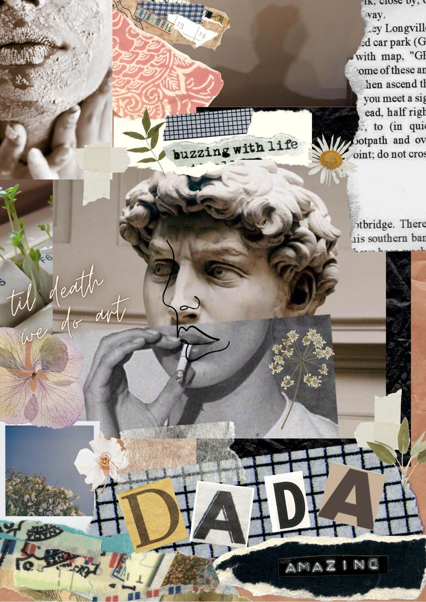 A Visual Representation of the Tenets of Dadaism Wallpaper