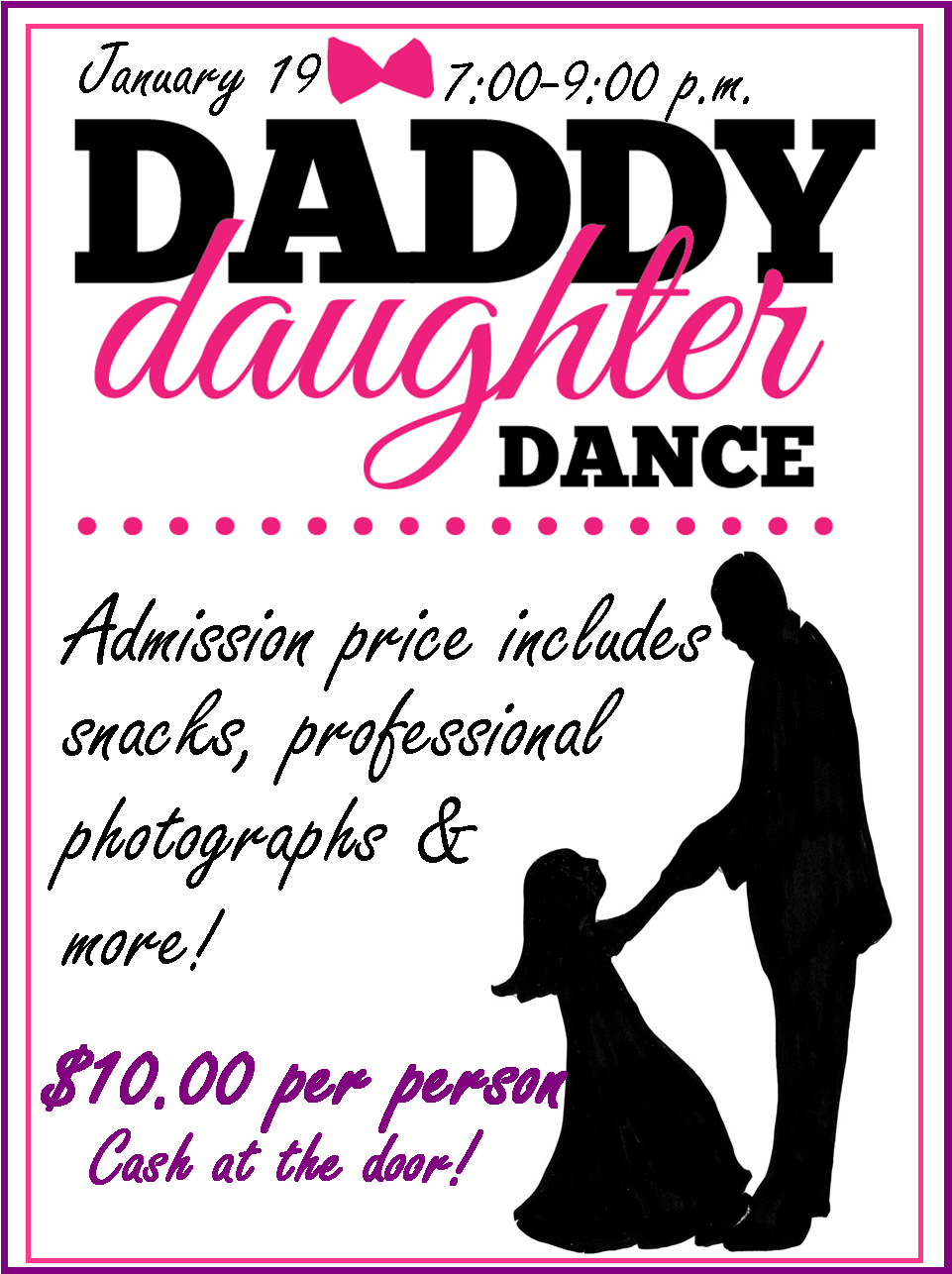 Daddy Daughter Dance Event Poster PNG