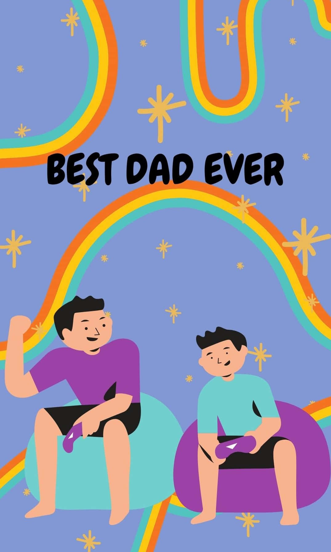 Father and son — cherishing every moment Wallpaper