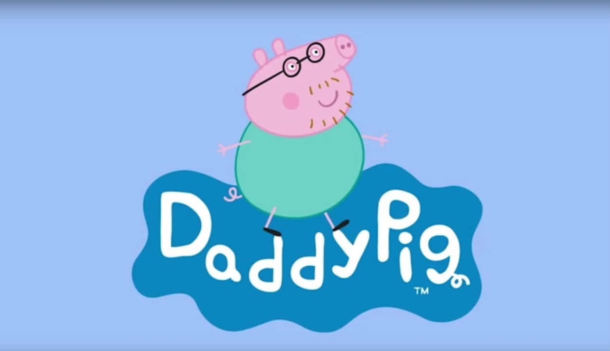 Divertidoy Cariñoso Papá Pig. Fondo de pantalla